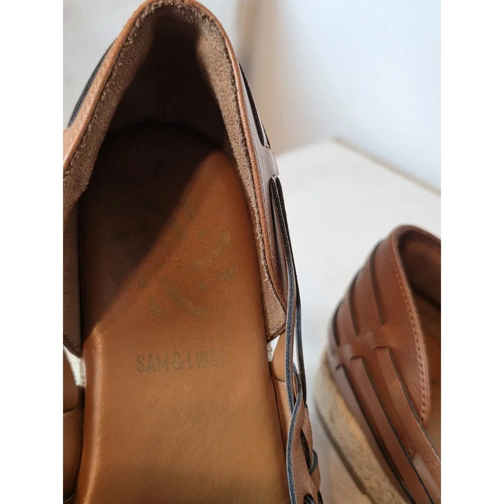 Sam & Libby Women's Asha Espadrille Saddle Slip On Shoes Brown Size 8.5